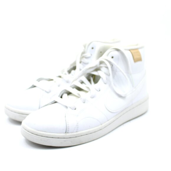 Nike Court Royale 2 Mid Triple White WOMEN'S CT1725-100  SIZE 9 1/2 - Picture 1 of 7